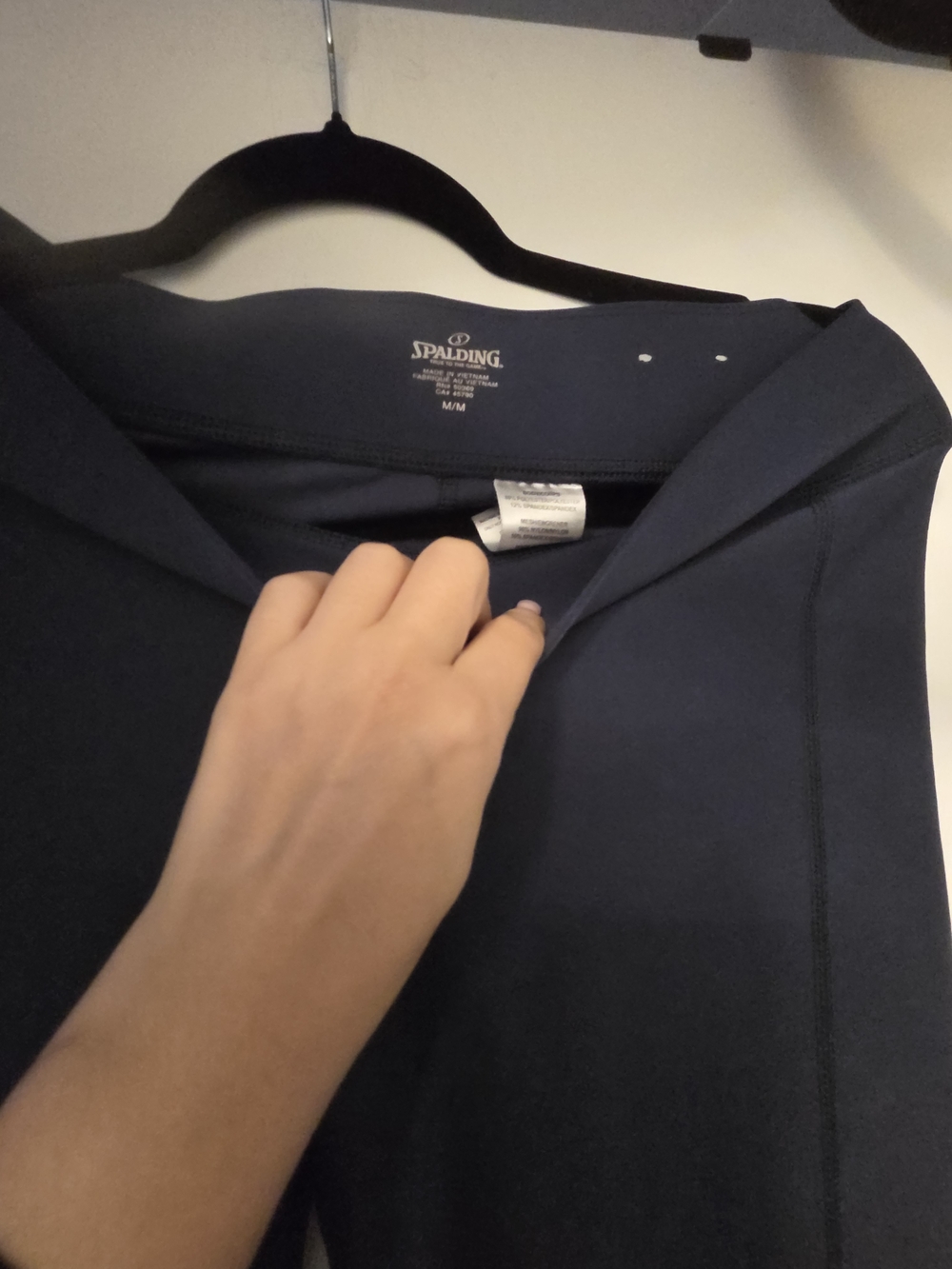 Spalding Navy Blue Capri Leggings – Size Medium - Picture 3 of 3
